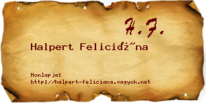 Halpert Feliciána névjegykártya